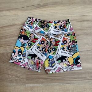 Powerpuff Girls Biker Workout Shorts